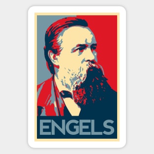 Engels 'Hope' Poster Sticker